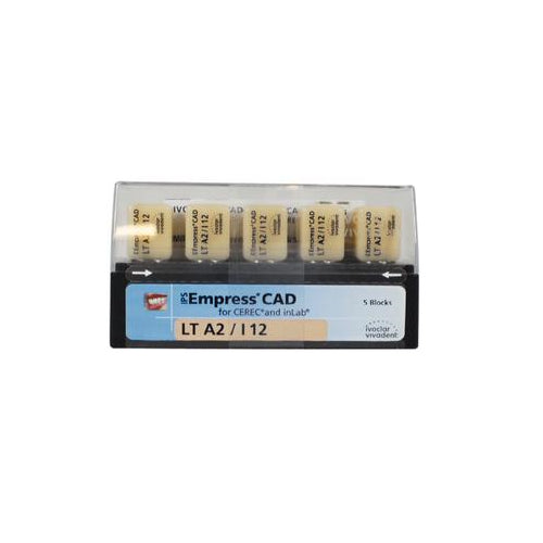 Ivoclar Vivadent 602558 IPS Empress CAD CEREC inLab Dental Blocks LT A2 I12 5/Pk Ivoclar Vivadent 602558 IPS Empress CAD CEREC inLab Dental Blocks LT A2 I12 5/Pk